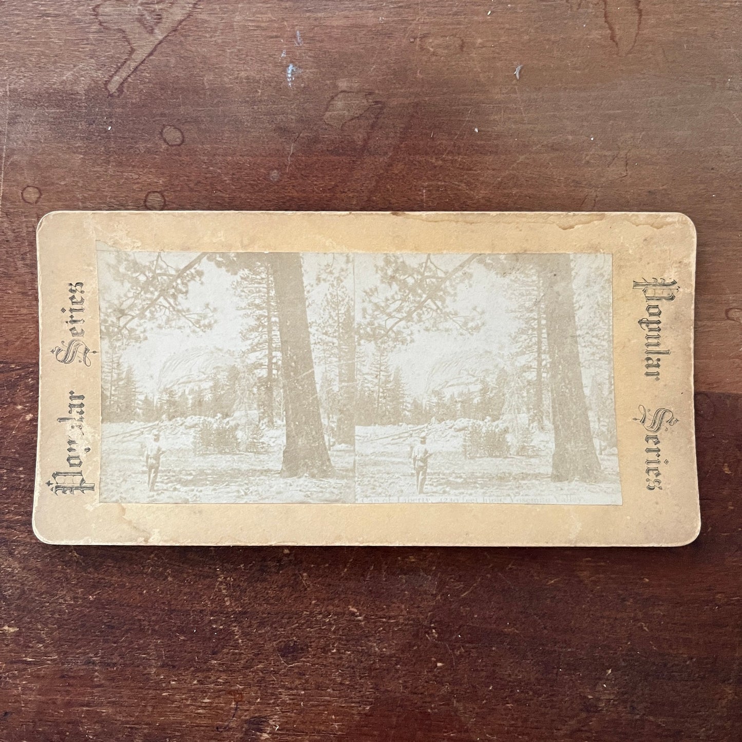 Cap of Liberty Yosemite Valley CA c1880 Antique Stereoview Card H2-3
