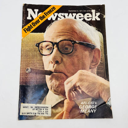 Newsweek September 6, 1971 - AFL-CIO's George Meany - Fight Over the Freeze BA1