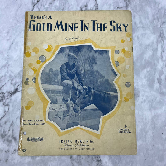 There's A Gold Mine In The Sky 1937 Sheet Music/Irving Berlin/Bing Crosby TJ4