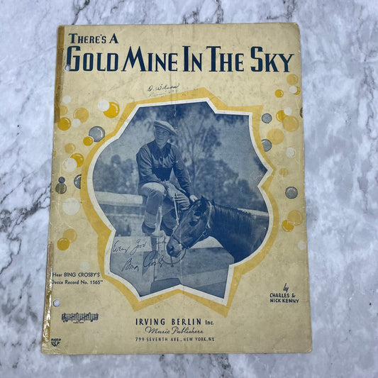 There's A Gold Mine In The Sky 1937 Sheet Music/Irving Berlin/Bing Crosby V41-3