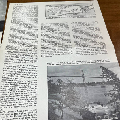 1959 St. Lawrence River Seaway Magazine Article 2 Pages New York NY A4