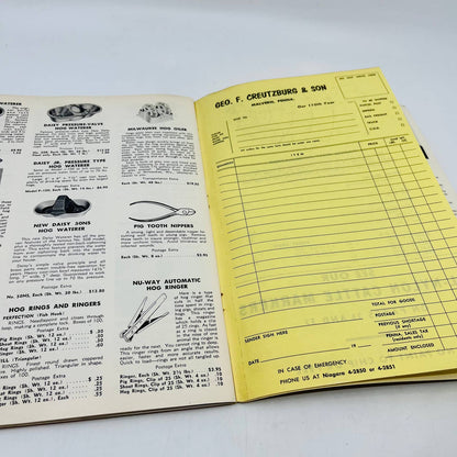 1962 Creutzburg Catalog Livestock Supplies Farm Equipment Malvern PA FL2