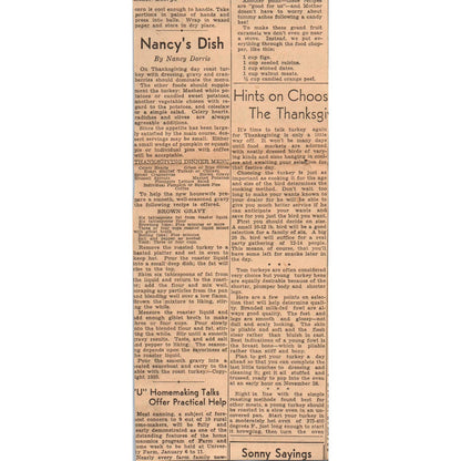 1935 Mpls Newspaper Ad Grand Central Hennepin Ave Thanksgiving Meat Sale FL5-3