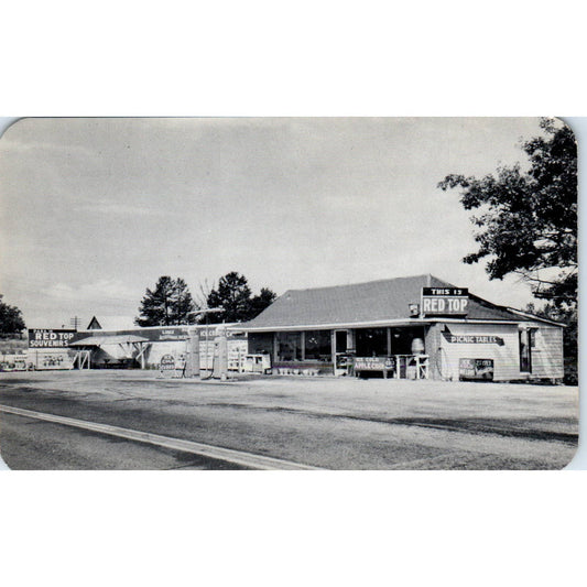 Red Top Station and Gift Shop Bellton Georgia - Original Postcard TJ7-RP2
