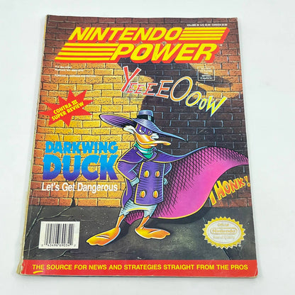 1992 DARKWING DUCK NINTENDO POWER Volume 36 Krustys Fun House Poster TE9