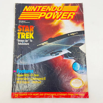 Nintendo Power Volume 29 Star Trek Cover w/ Attached The Flintstones Poster TE9