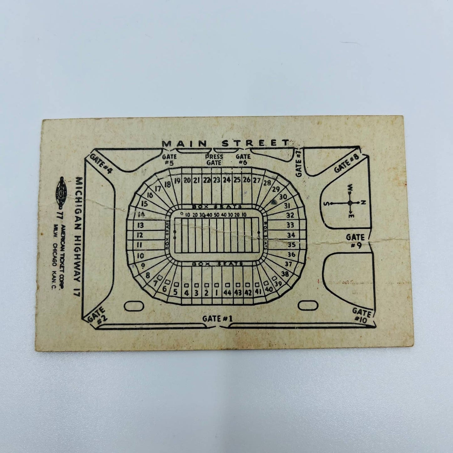 1941 Michigan vs Minnesota College Football Ticket Stub 46-21 AA2