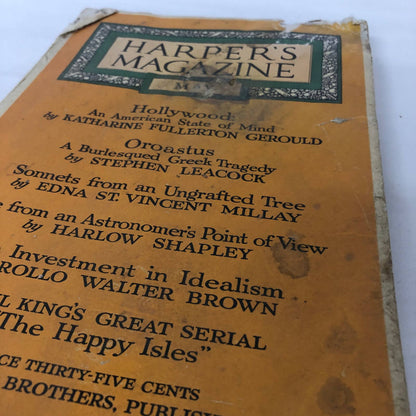 Harper's Magazine -May 1923 Katherine Fullerton Gerould Stephen Leacock Many Ads