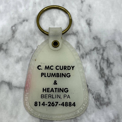 Vintage Keychain C. McCurdy Plumbing & Heating Berlin PA SF1