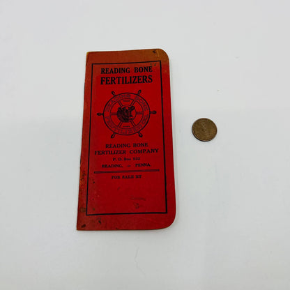 1927 Reading Bone Fertilizers Pocket Notebook Reading, PA SC2