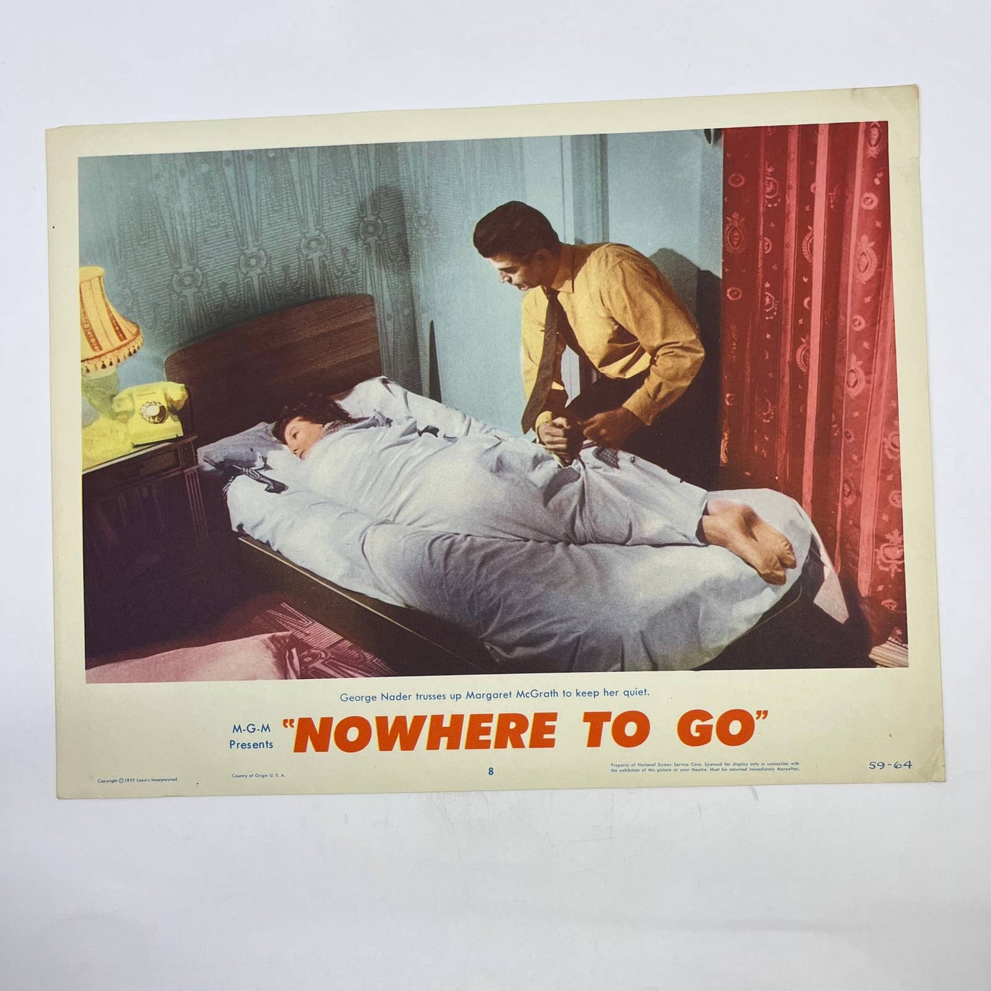 1959 Nowhere to Go George Nader 8 Lobby Card FL4