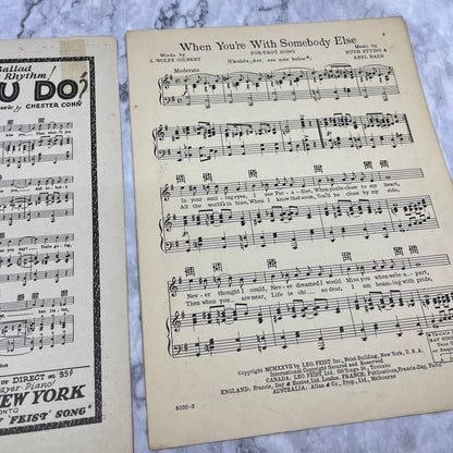 When You're With Somebody Else Fox Trot 1927 Ruth Etting Abel Baer L Gilbert TI1