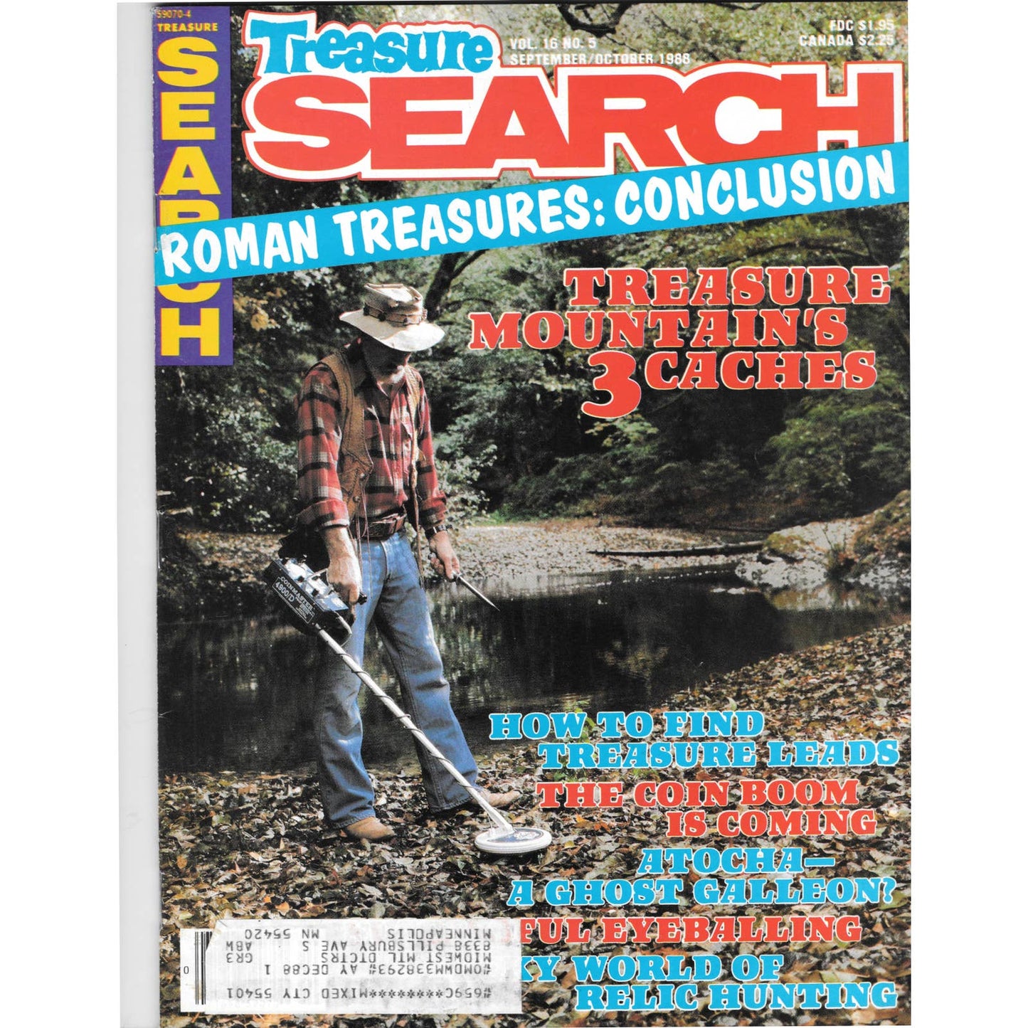Treasure Search Magazine 1988 Sept/Oct Metal Detecting Gold Diamonds M2