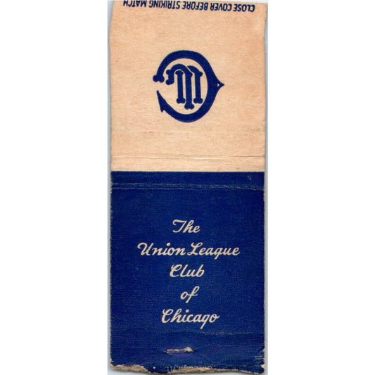 The Union League Club of Chicago Advertising Matchbook Cover SA9-M5