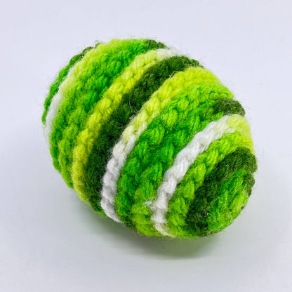 1970s Green Earth Tone Crocheted Easter Egg TE7