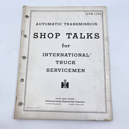 1954 IH SHOP TALKS Automatic Transmission Truck Servicemen CTS-1173 TF8-1