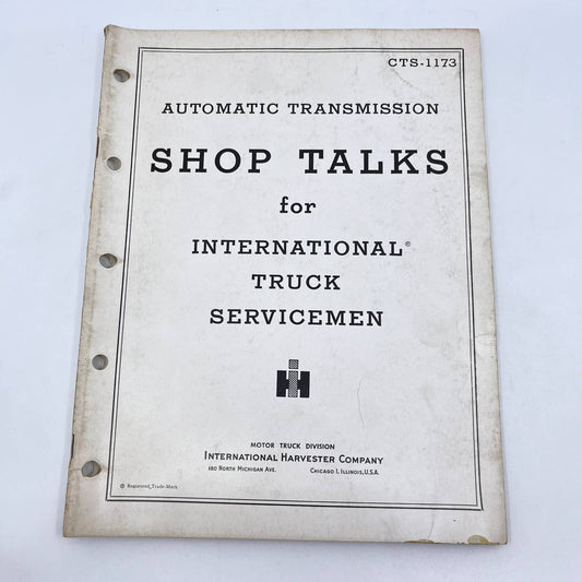 1954 IH SHOP TALKS Automatic Transmission Truck Servicemen CTS-1173 TF8-1
