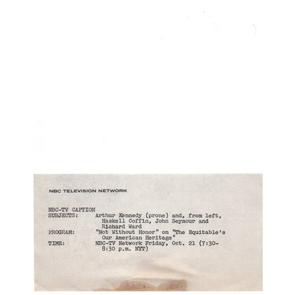 c1960 Press Photo Arthur Kennedy Haskell Coffin John Seymour Richard Ward TJ7-2
