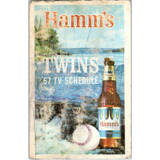 1967 Minnesota Twins Baseball Hamms Pocket TV Schedule TK1-P3