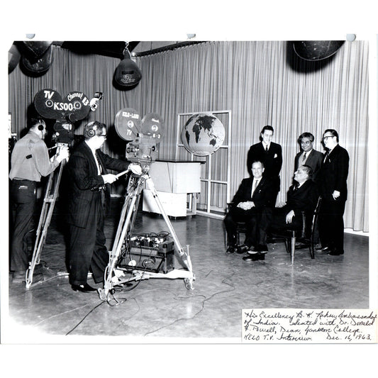 Ambassador of India B.K. Nehru KELO TV Interview 1963 8x10 Photo B15