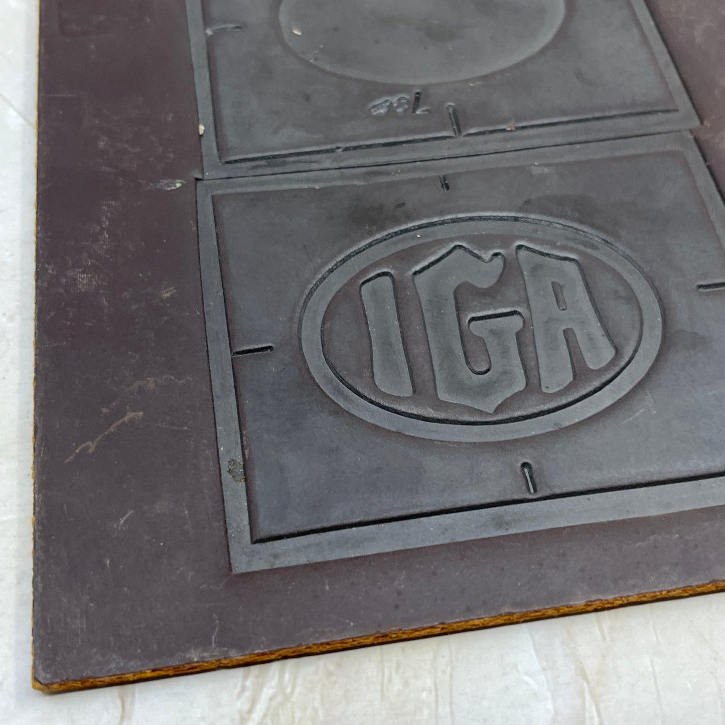 Vintage Newspaper Ad Printing Plate & Flong Set IGA Grocery Stores Logo TC9-5