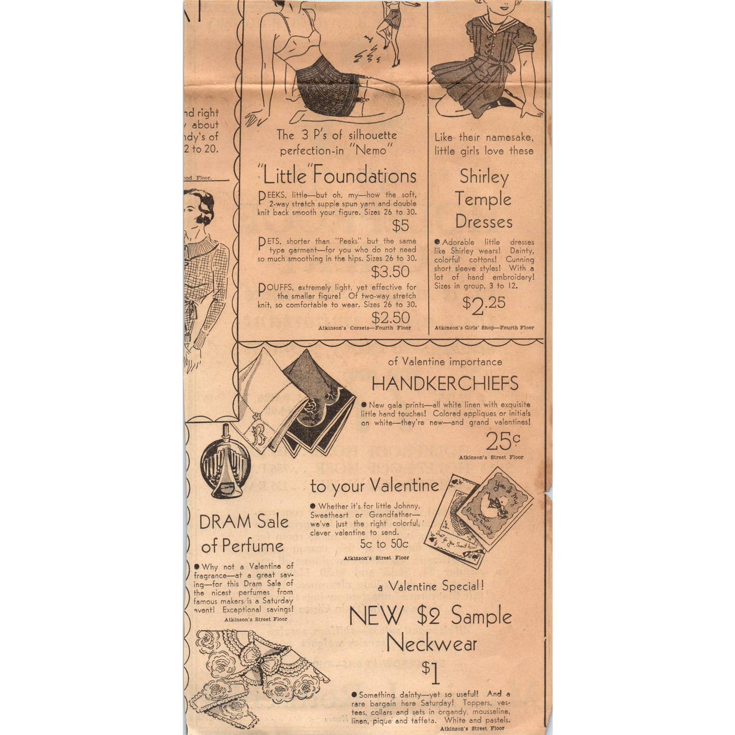 1935 Mpls Journal Newspaper Ad Maurice L Rothschild Holeproof Hosiery FL5-2