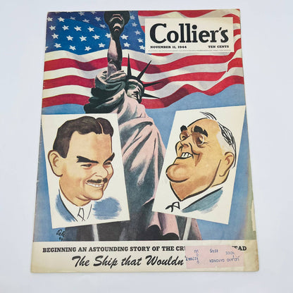 Collier’s Magazine Nov 11 1944 Dewey Roosevelt Election TD5