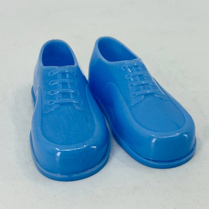 Vintage Set of 2 Blue/Purple Plastic Tennis Shoes for Dolls or Crafts 4” TC4