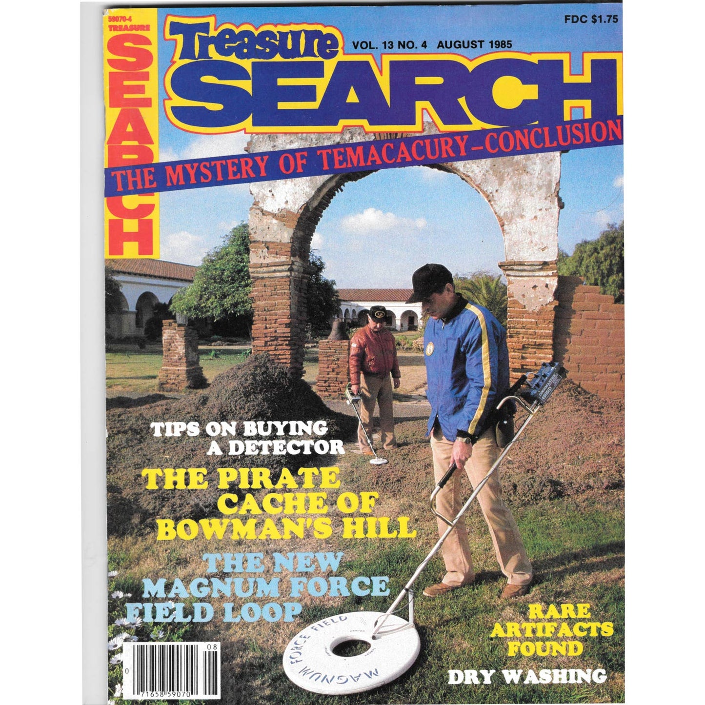 Treasure Search Magazine 1985 Aug Metal Detecting Gold Diamonds M2