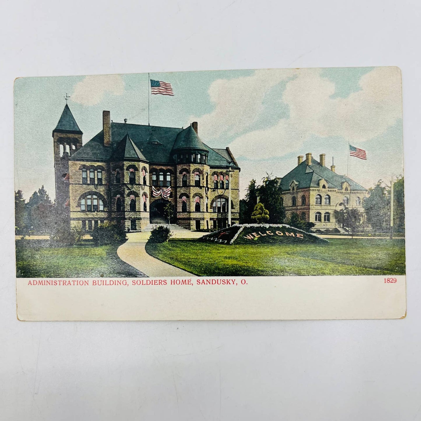 1910s Postcard Administration Building Soldiers Home Sandusky OH PA8