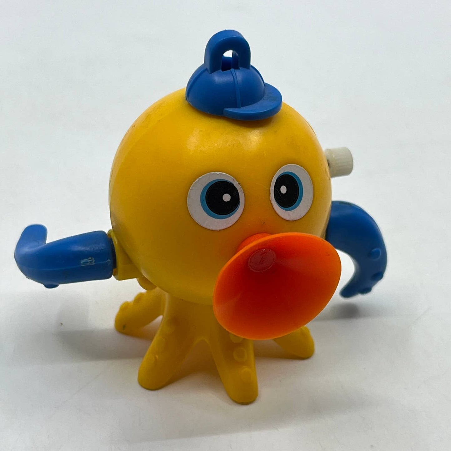 Tomy Wind Up Toy Octopus Pocket Pal Squid Suction Cup Blue Yellow WORKS TH7