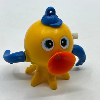 Tomy Wind Up Toy Octopus Pocket Pal Squid Suction Cup Blue Yellow WORKS TH7