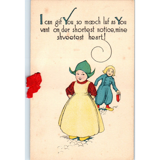 Dutch Valentine I can gif You SO mooch luf as You vant Original Postcard P3-3