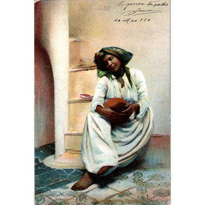 Scenes Et Types Musicienne Mauresque c1910 People from Maghreb Postcard TK1-26