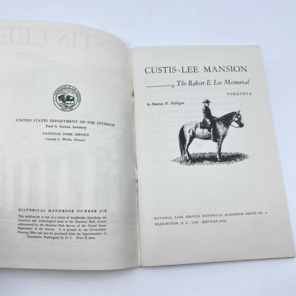 1956 Custis Lee Mansion the Robert E Lee Memorial Booklet TF7