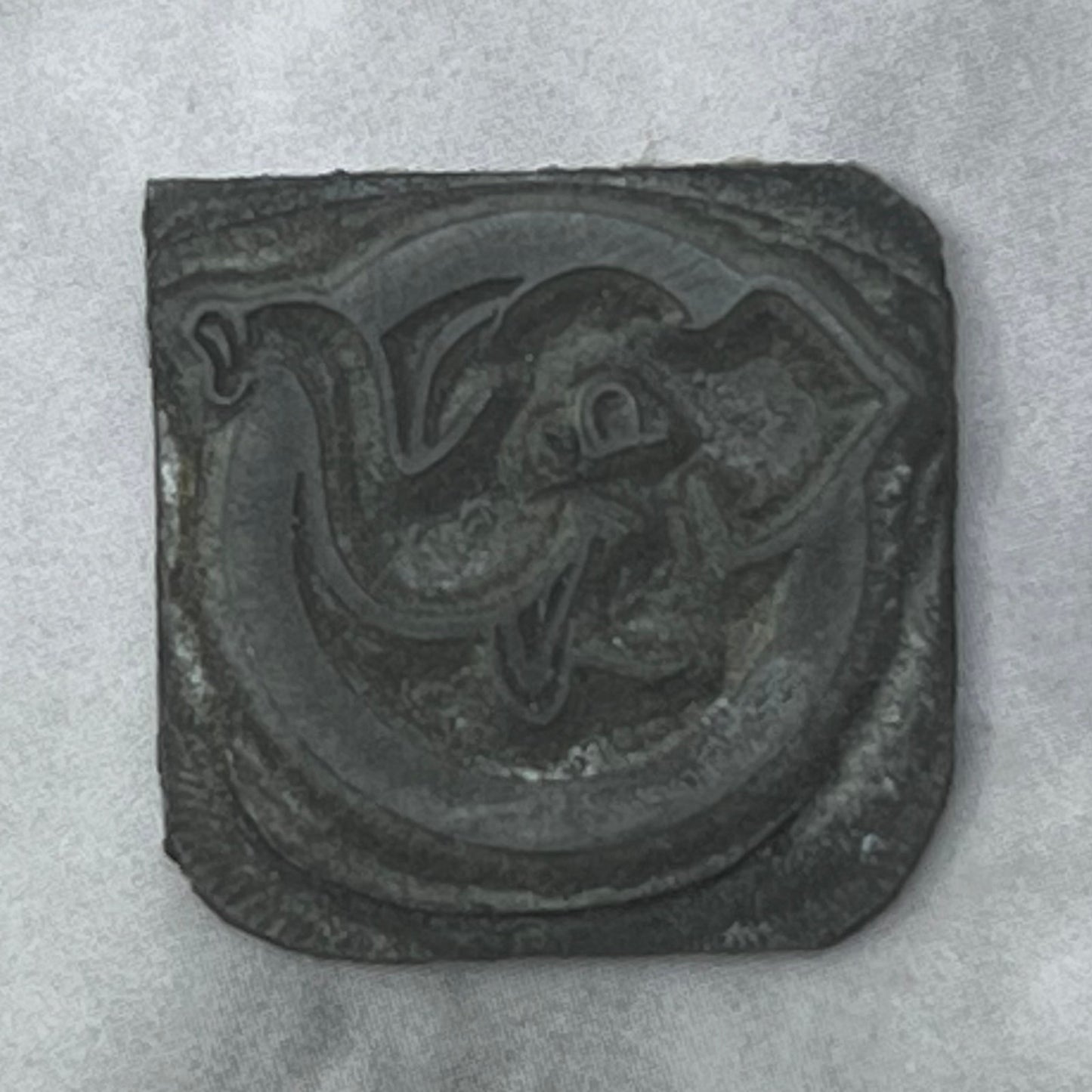 Vintage Printing Letterpress Printers Block Plate Elephant Icon SE838