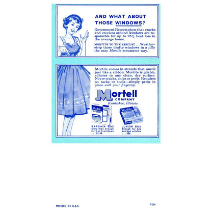 1950s MCM Advertising Brochure Mortell Foamflex Doorstrip Weather Stripping SE4