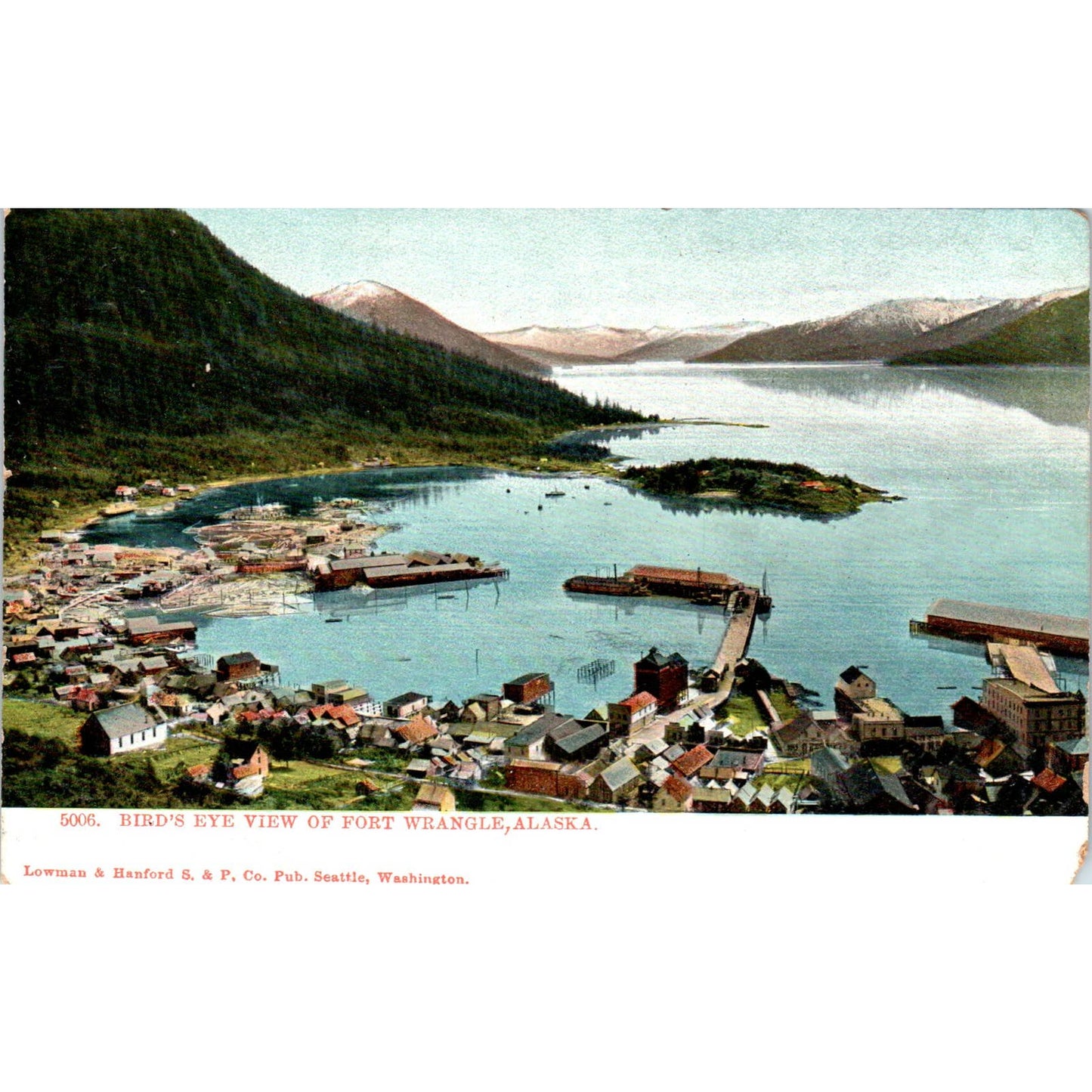 Fort Wrangell Alaska c1905 Original Postcard TK1-30