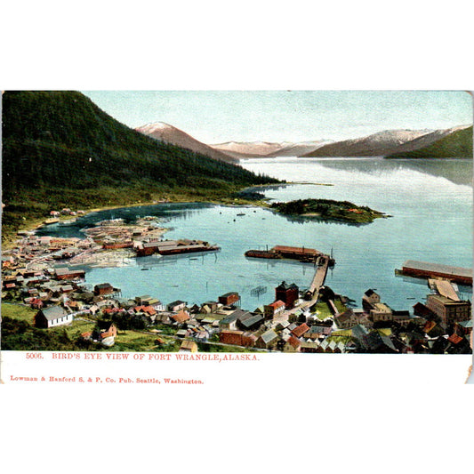 Fort Wrangell Alaska c1905 Original Postcard TK1-30