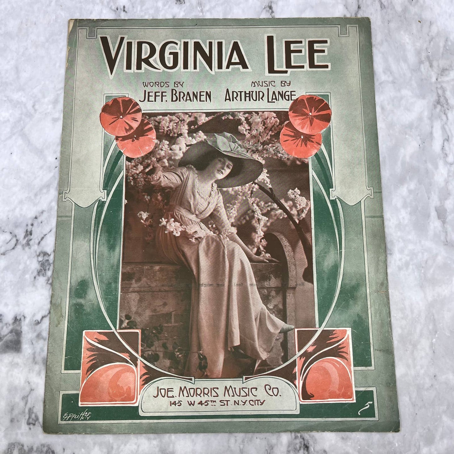 1915 Virginia Lee Collectible Sheet Music Branen & Lange TH1