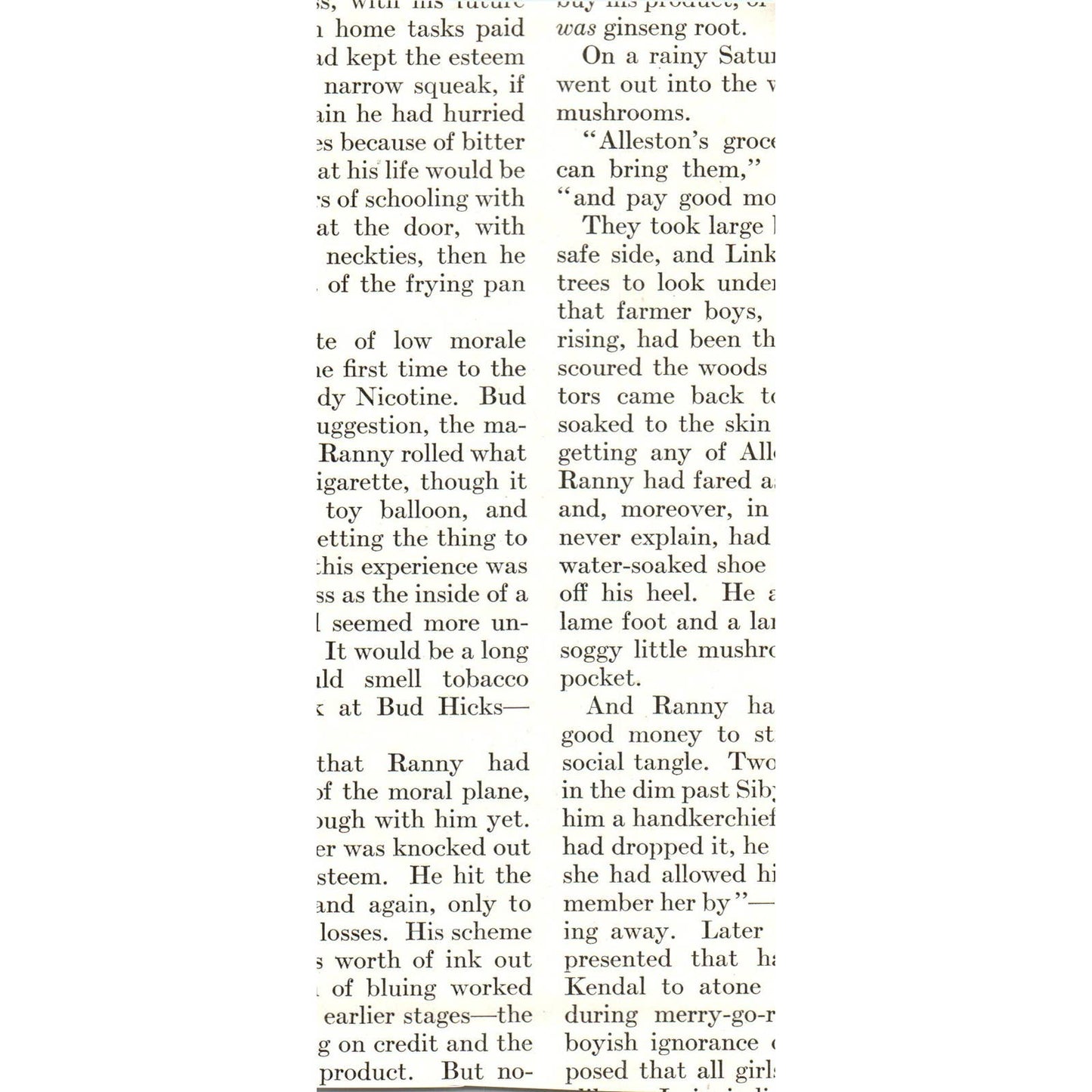 Ranny Rolled What He Believed to be a Cigarette 1921 Original Illustration TJ7-S