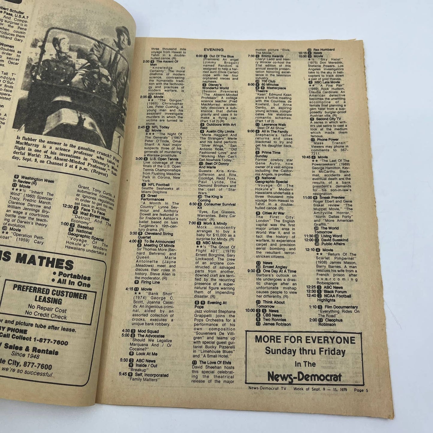 1979 Sep 9 Bellville IL News-Democrat TV Listings Can You Hear the Laughter? TG6