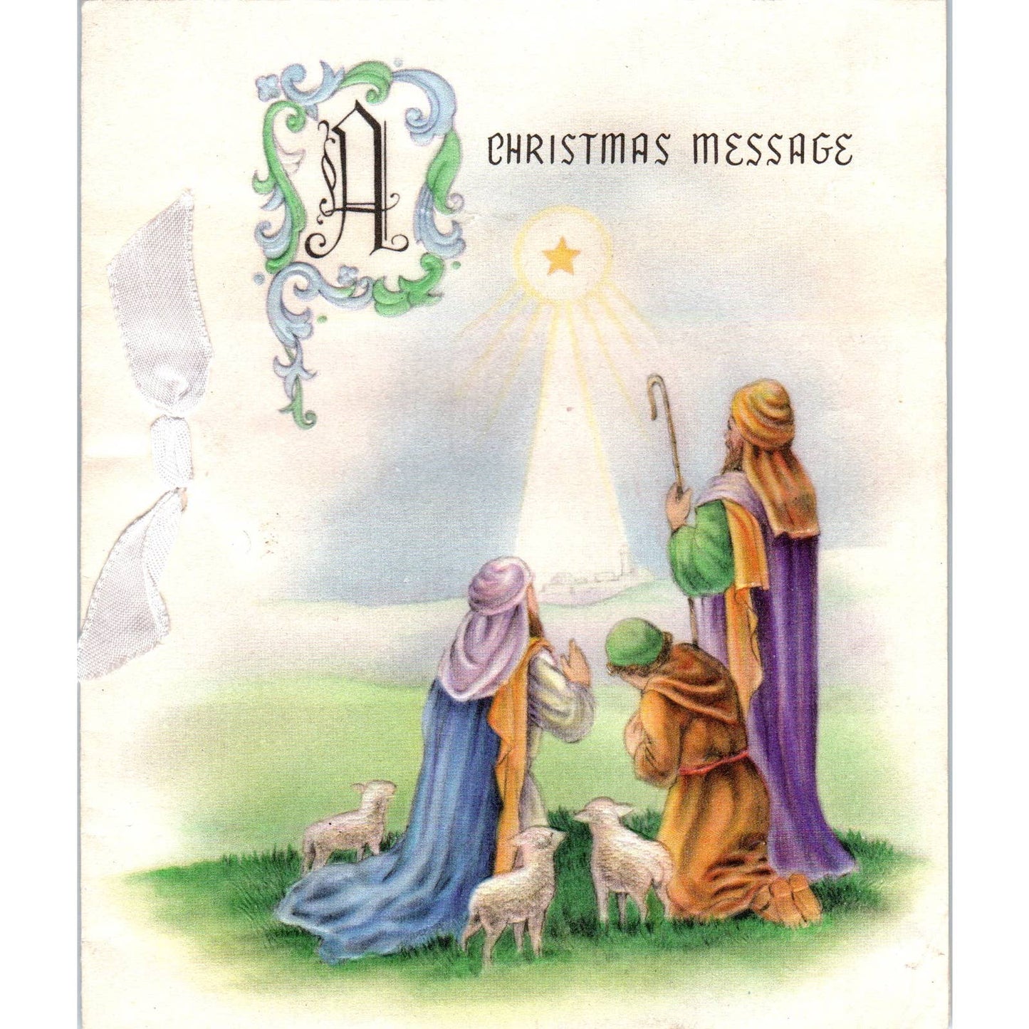 1947 G.E. Brand Christmas Card - Gentle Shepherds Guided by Star SF2