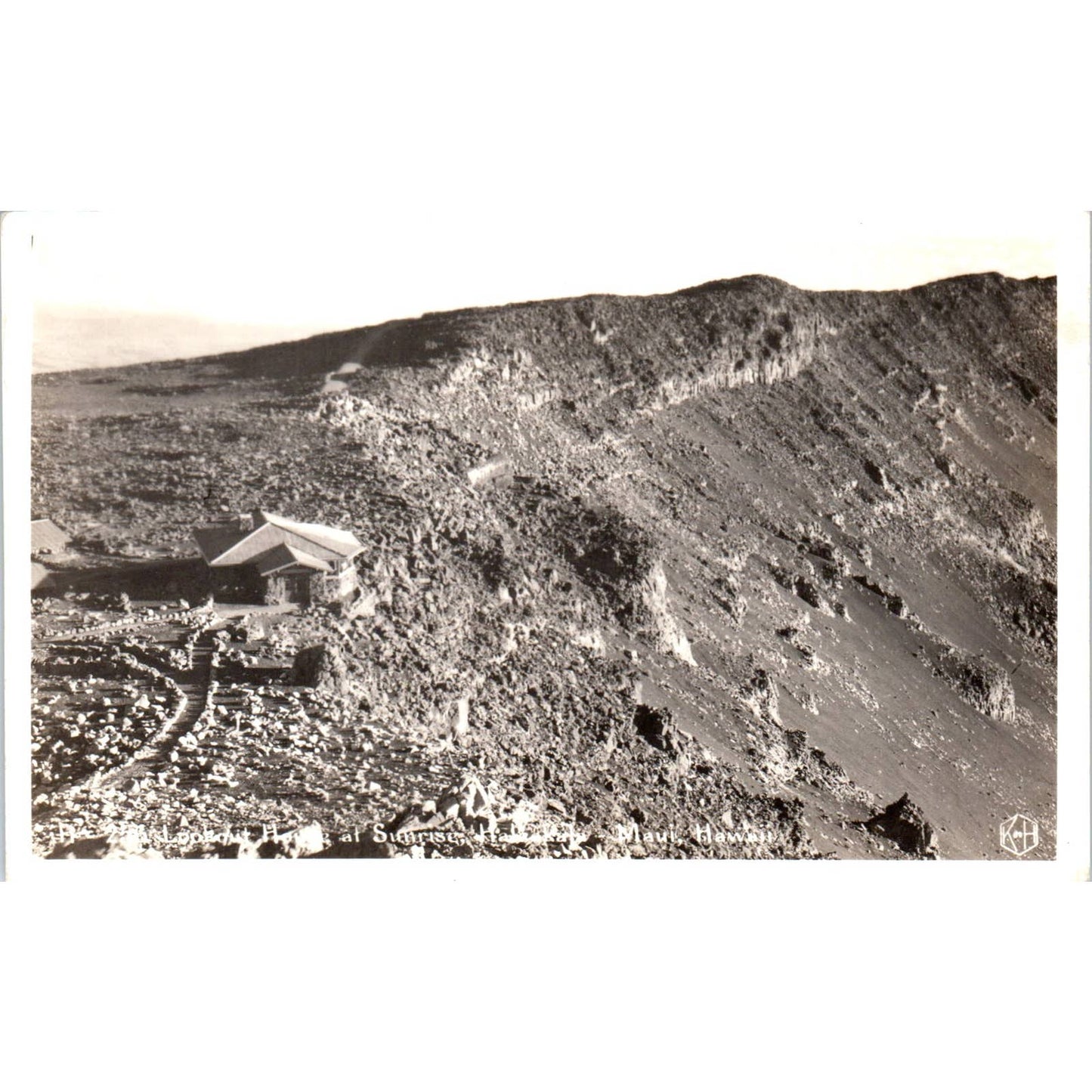 Sunrise at Haleakala National Park Maui Hawaii - Original RPPC Postcard TJ7-RP3
