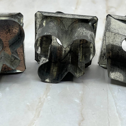 Vintage Tin Metal Cookie Cutter Set of 4 Playing Card Suits 1.75” TJ1