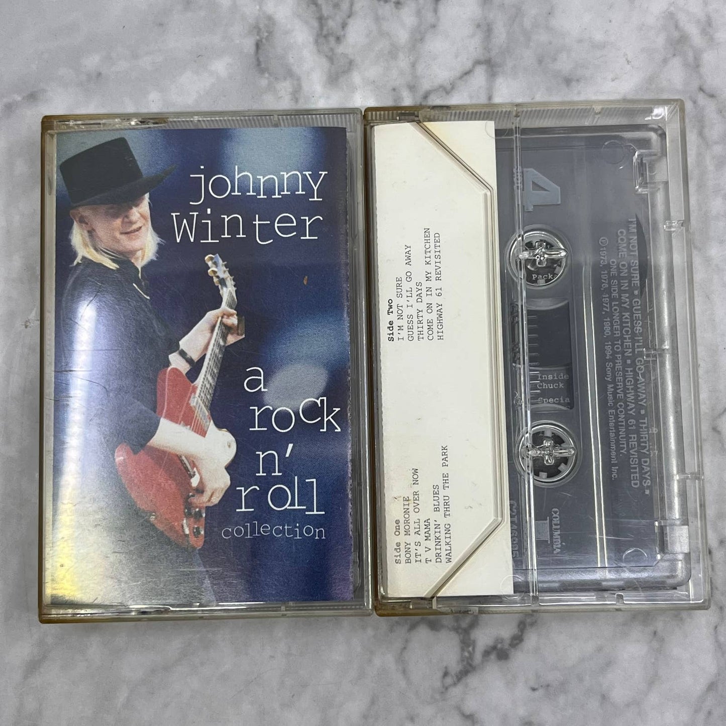 Johnny Winter "A Rock N' Roll Collection" Audio Music 2 Cassette Tape Set TF6