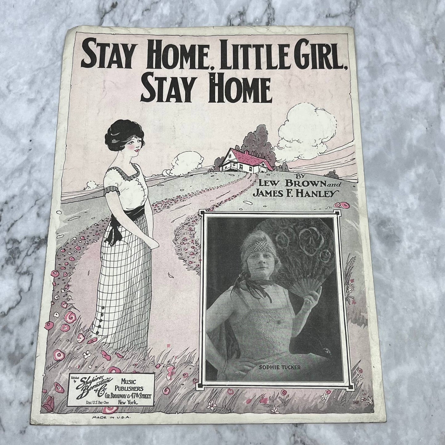 1923 Brown & Hanley Sheet Music - Stay Home, Little Girl, Stay Home TI1