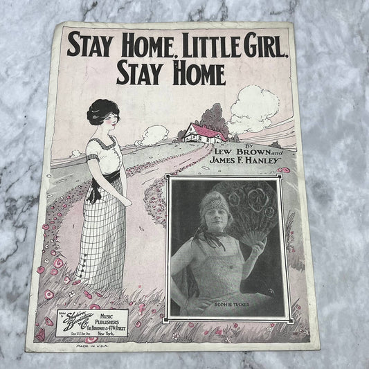 1923 Brown & Hanley Sheet Music - Stay Home, Little Girl, Stay Home TI1