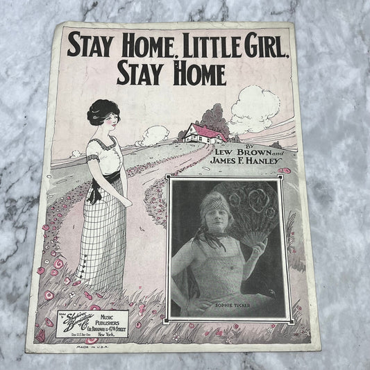 1923 Brown & Hanley Sheet Music - Stay Home, Little Girl, Stay Home V39-4