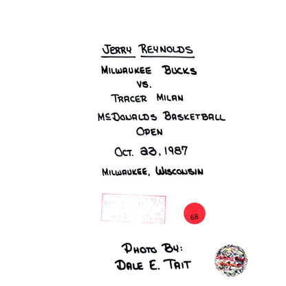 1987 Press Photo Milwaukee Jerry Reynolds McDonalds Basketball Open 8x10" AD3